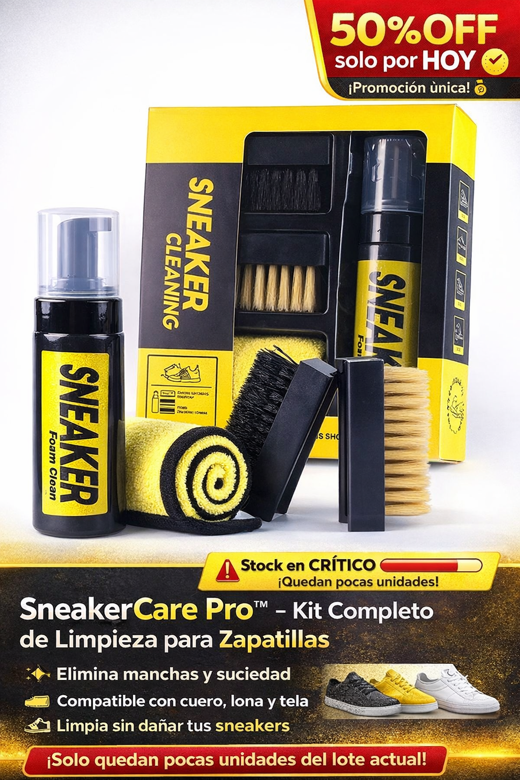 SneakerCare Pro™ – Kit Completo de Limpieza para Zapatillas