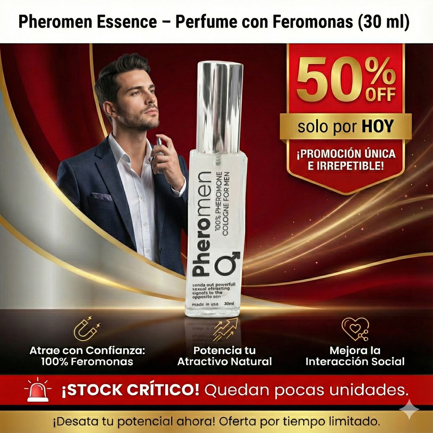 PheroMen Essence – Perfume con Feromonas (30 ml)