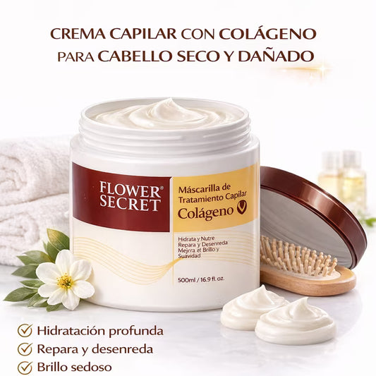 GlowHair Collagen Therapy™ – Mascarilla Nutritiva Profesional 2x1
